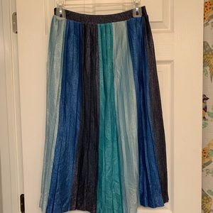 Pleated Anthropologie midi skirt